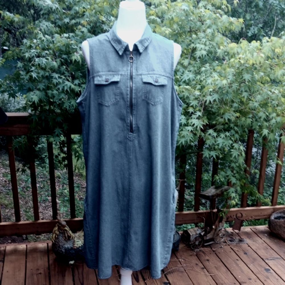 J. Gee Denim Sleeveless Dress. Western. Coastal Cowgirl.